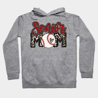 Senior Baseball Mom Leopard Hoodie